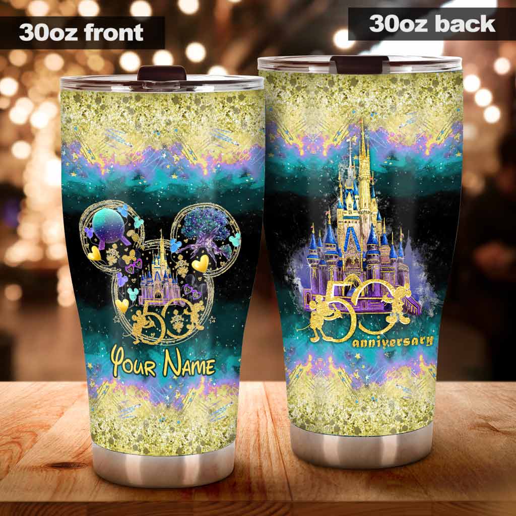 Personalized 50th Anniversary Mouse Tumbler Custom Name Gift