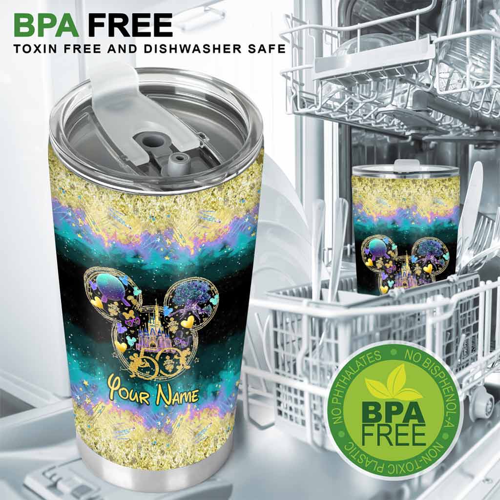 Personalized 50th Anniversary Mouse Tumbler Custom Name Gift