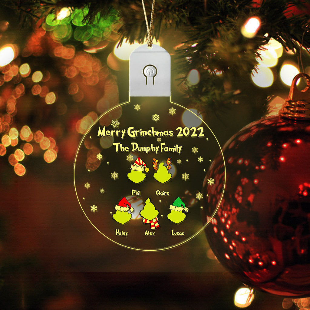 Personalized LED Acrylic Christmas Ornament Family Gift 2022
