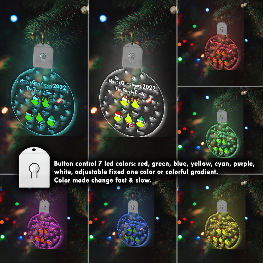 Personalized LED Acrylic Christmas Ornament Family Gift 2022