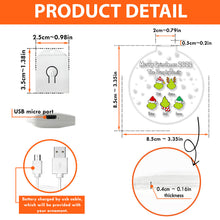 Load image into Gallery viewer, Personalized LED Acrylic Christmas Ornament Family Gift 2022
