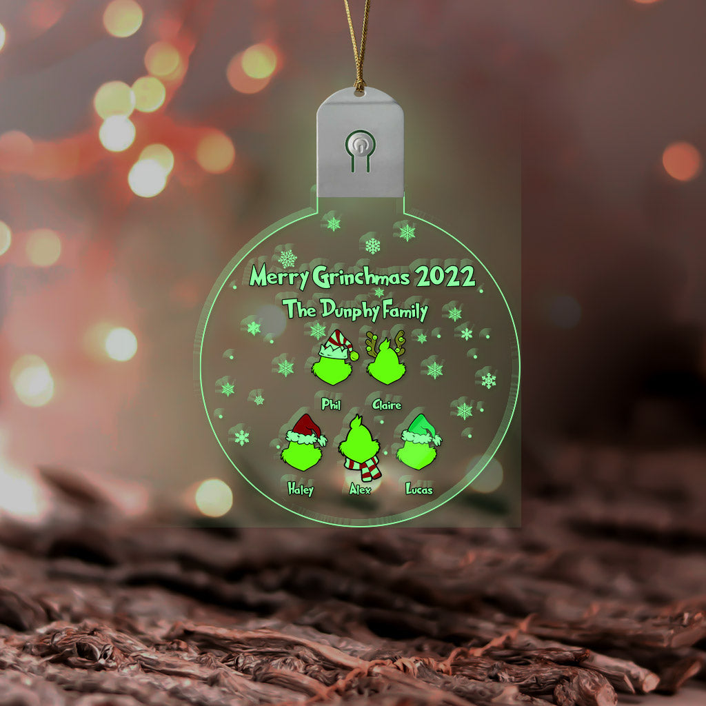 Personalized LED Acrylic Christmas Ornament Family Gift 2022