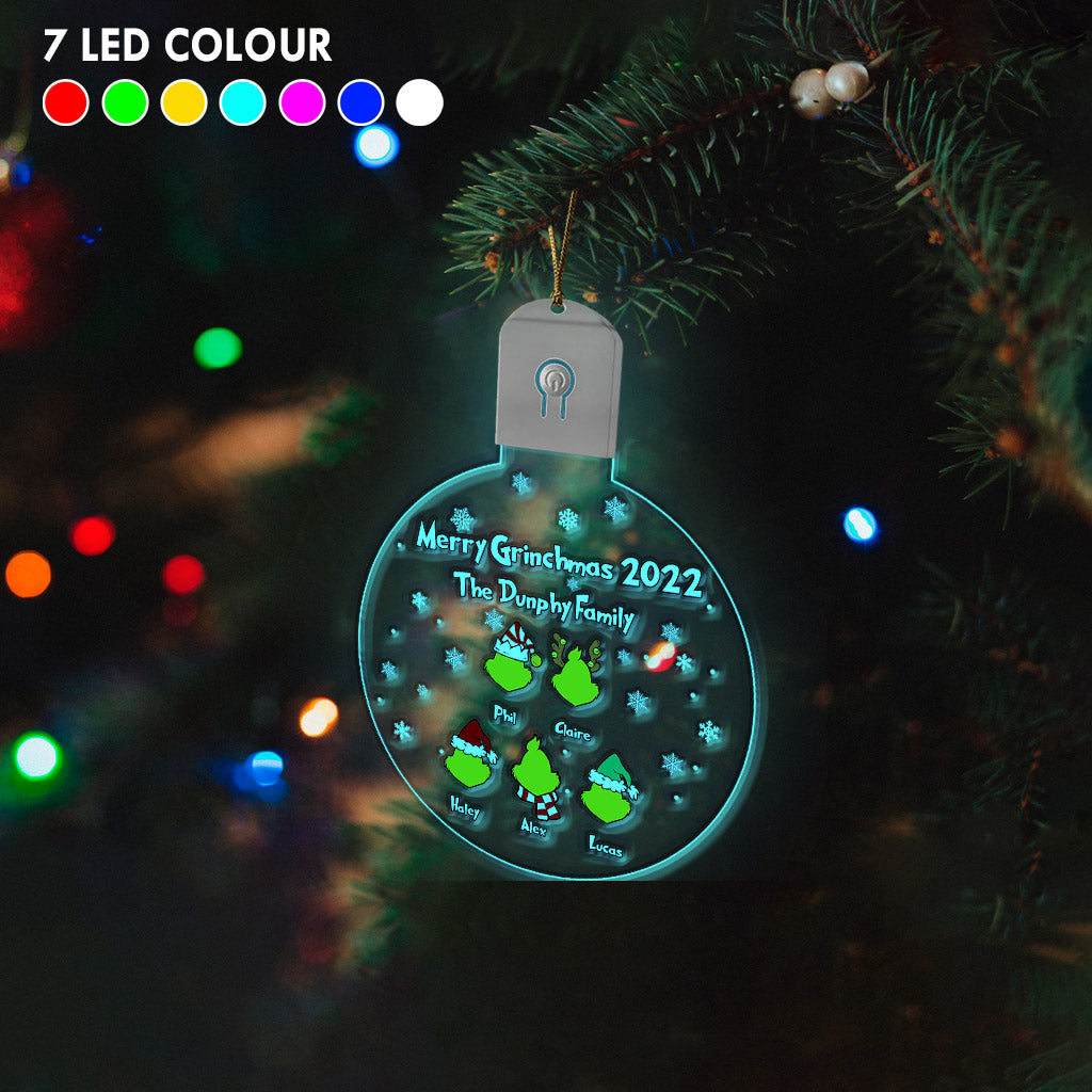 Personalized LED Acrylic Christmas Ornament Family Gift 2022