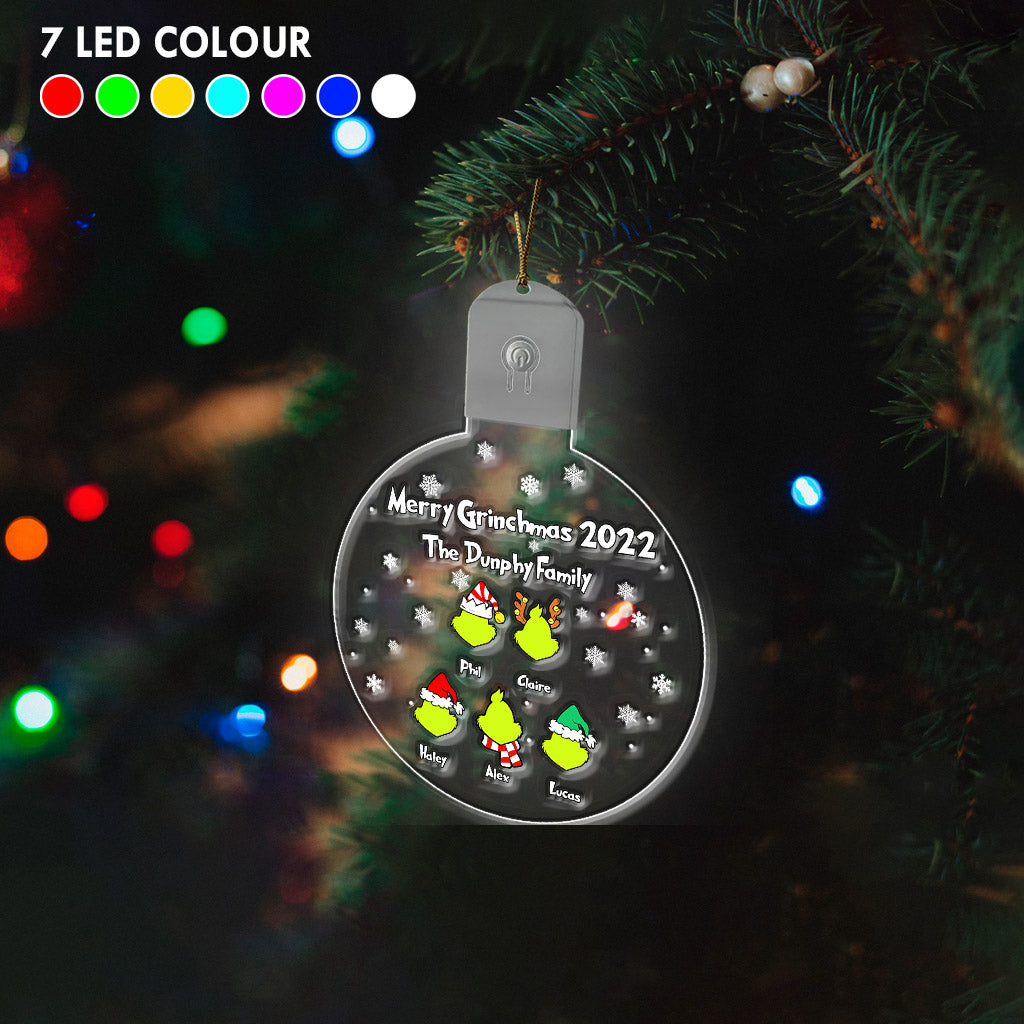 Personalized LED Acrylic Christmas Ornament Family Gift 2022