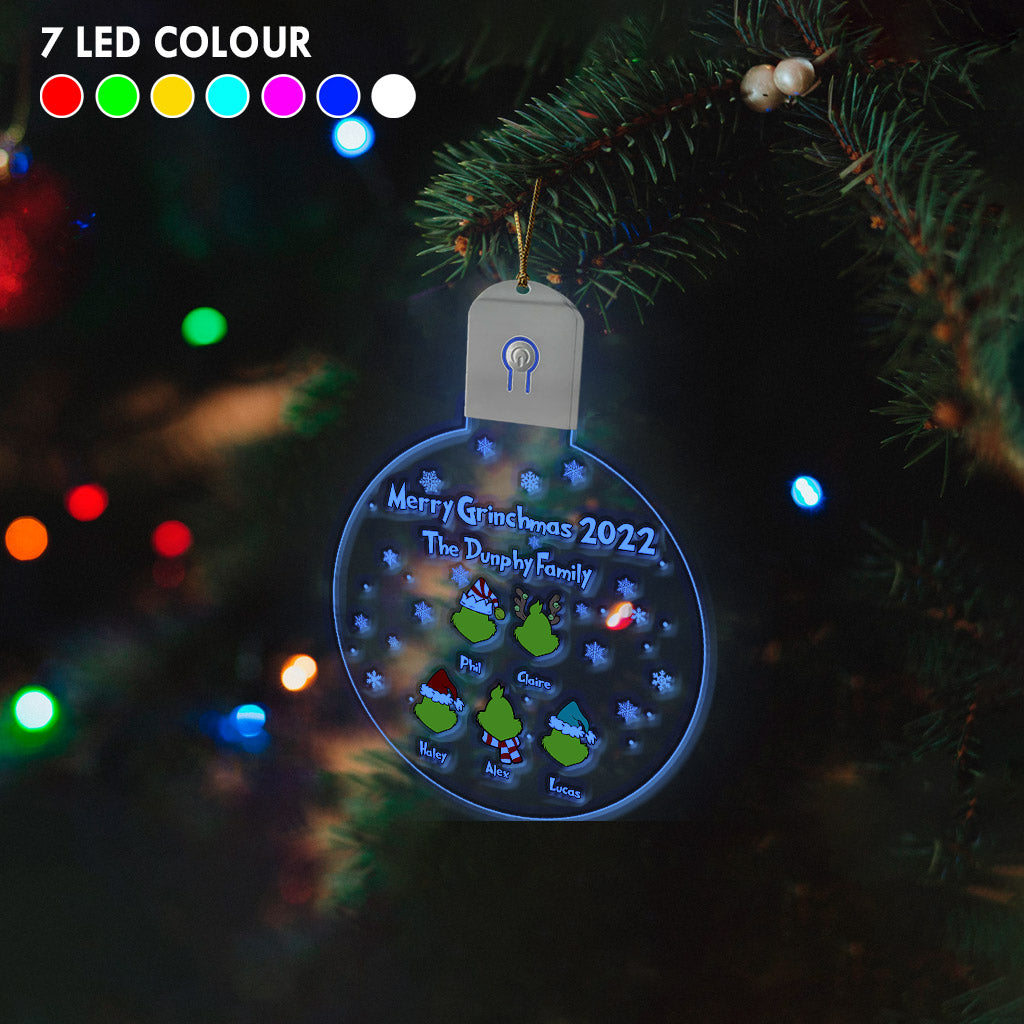 Personalized LED Acrylic Christmas Ornament Family Gift 2022