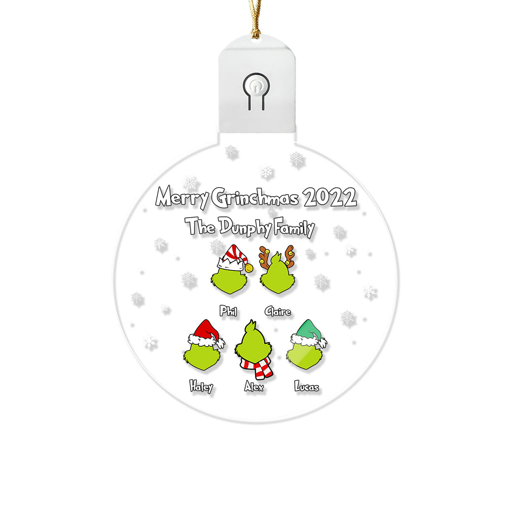Personalized LED Acrylic Christmas Ornament Family Gift 2022