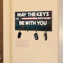 Load image into Gallery viewer, Personalized Star Wars Key Rack Custom Family Name Gift
