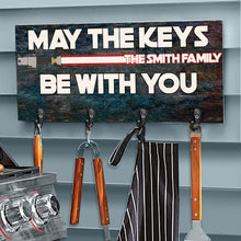 Load image into Gallery viewer, Personalized Star Wars Key Rack Custom Family Name Gift
