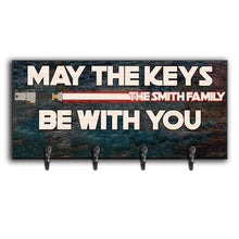 Load image into Gallery viewer, Personalized Star Wars Key Rack Custom Family Name Gift

