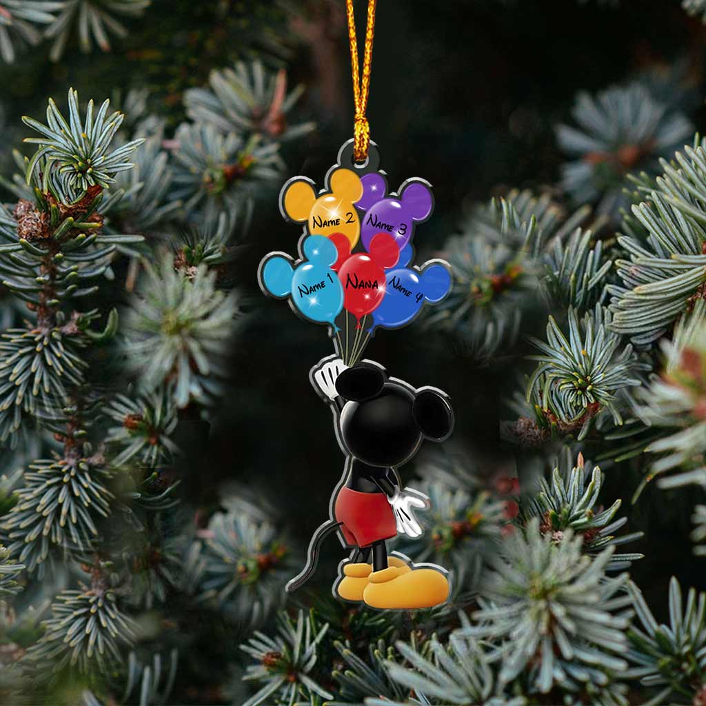 Personalized Christmas Mouse Ornament Custom Name Gift for Grandma