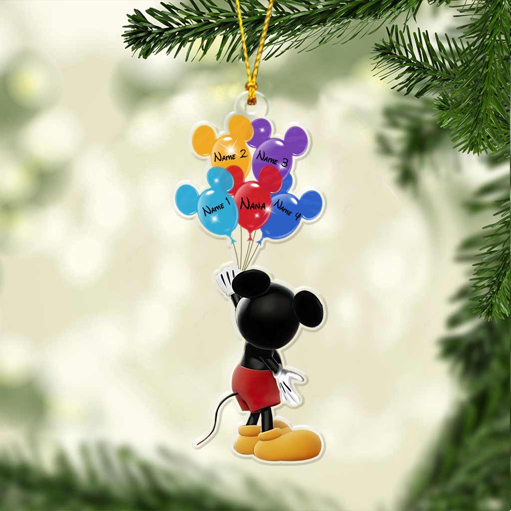 Personalized Christmas Mouse Ornament Custom Name Gift for Grandma