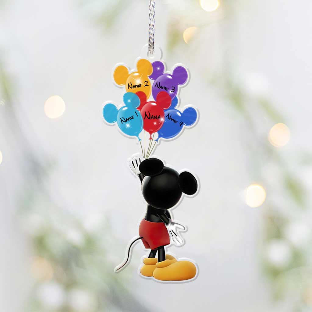 Personalized Christmas Mouse Ornament Custom Name Gift for Grandma