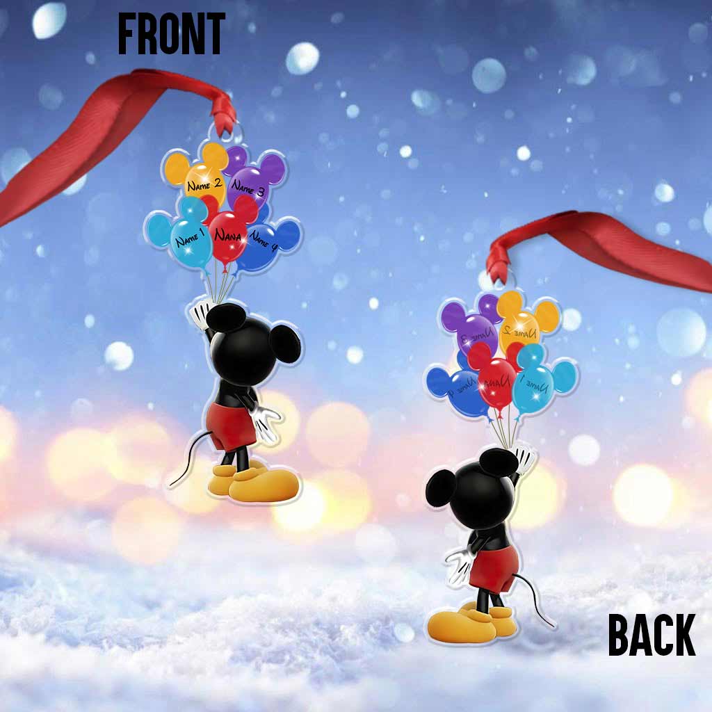 Personalized Christmas Mouse Ornament Custom Name Gift for Grandma