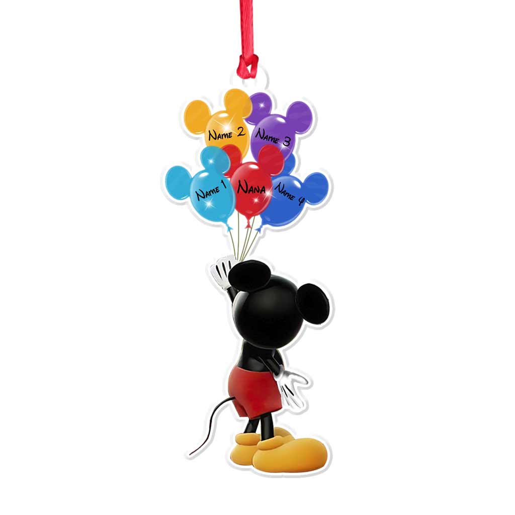 Personalized Christmas Mouse Ornament Custom Name Gift for Grandma