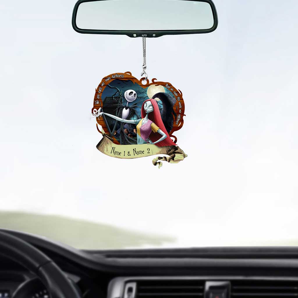 Personalized Car Ornament Custom Names Special Gift for Couples