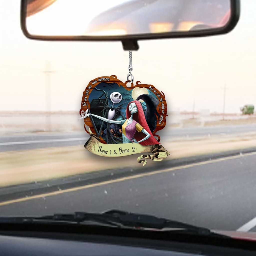 Personalized Car Ornament Custom Names Special Gift for Couples
