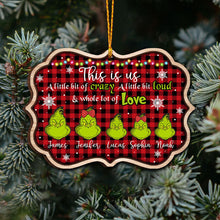 Load image into Gallery viewer, Personalized Grinch Christmas Ornament Custom Family Name Gift
