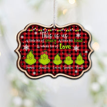 Load image into Gallery viewer, Personalized Grinch Christmas Ornament Custom Family Name Gift

