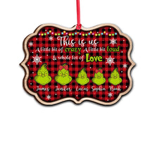Load image into Gallery viewer, Personalized Grinch Christmas Ornament Custom Family Name Gift
