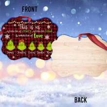 Load image into Gallery viewer, Personalized Grinch Christmas Ornament Custom Family Name Gift
