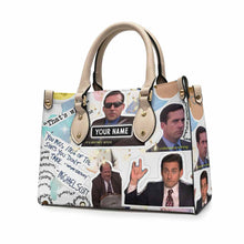 Load image into Gallery viewer, Personalized Leather Handbag Custom Name Gift for Her

