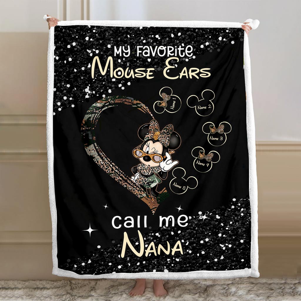 Personalized Nana Blanket with Minnie Mouse Design - Custom Gift for Grandma