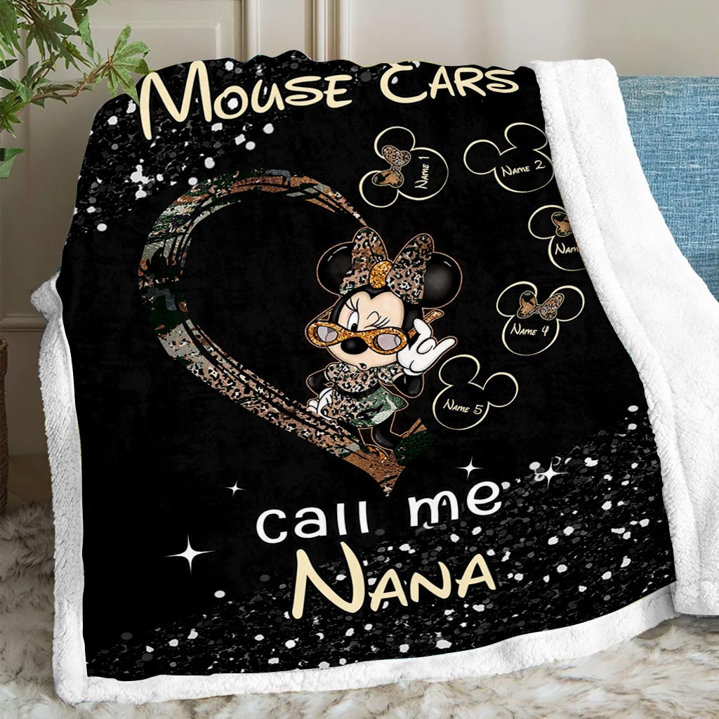 Personalized Nana Blanket with Minnie Mouse Design - Custom Gift for Grandma