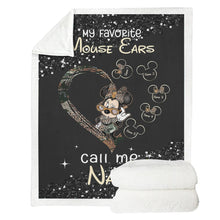Load image into Gallery viewer, Personalized Nana Blanket with Minnie Mouse Design - Custom Gift for Grandma
