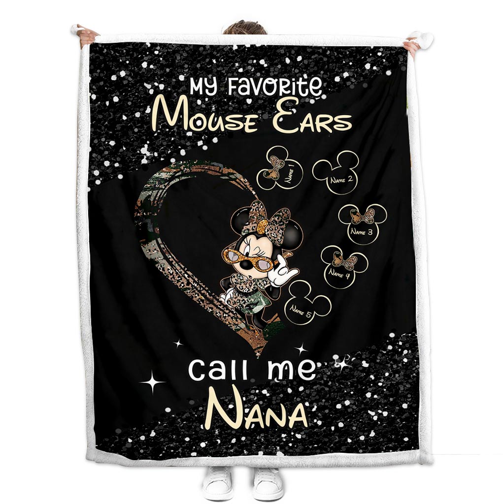 Personalized Nana Blanket with Minnie Mouse Design - Custom Gift for Grandma