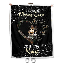 Load image into Gallery viewer, Personalized Nana Blanket with Minnie Mouse Design - Custom Gift for Grandma
