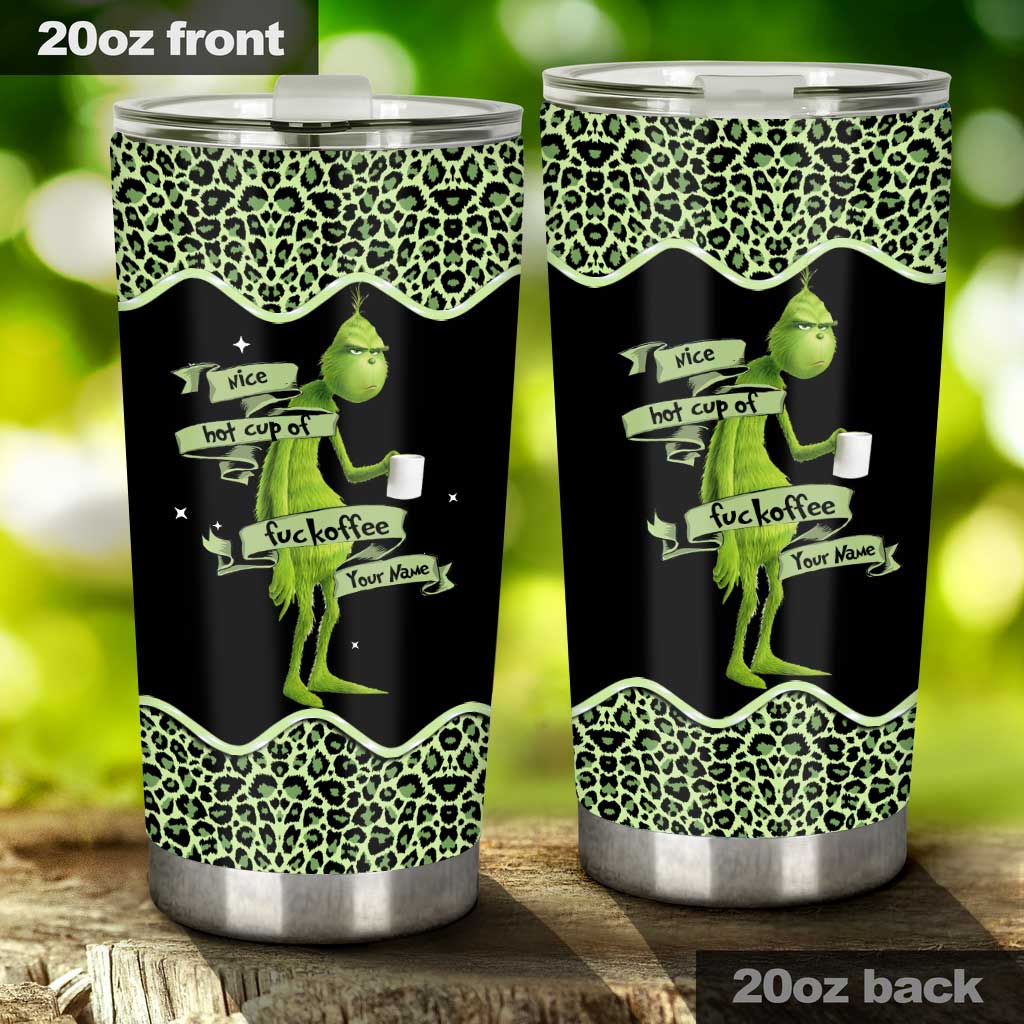Personalized Christmas Tumbler Grinch Design Custom Name Gift