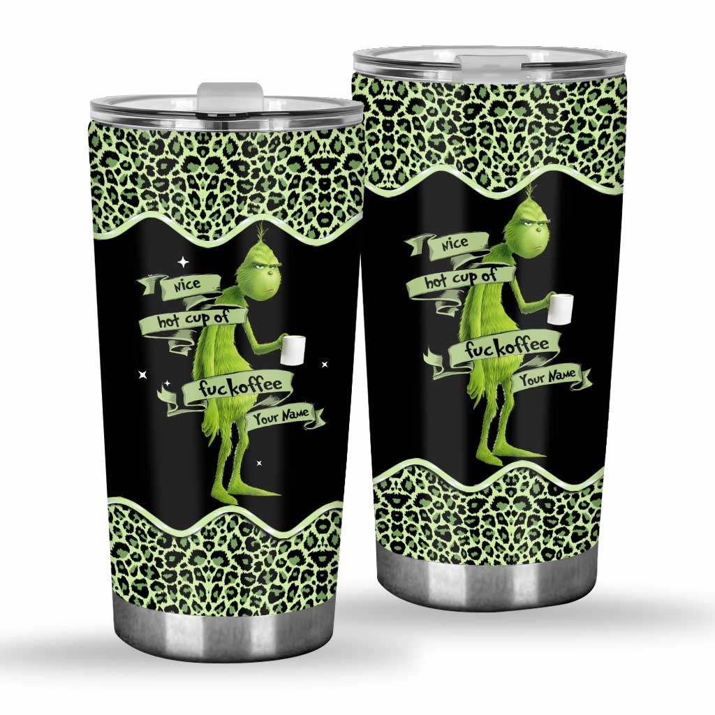 Personalized Christmas Tumbler Grinch Design Custom Name Gift