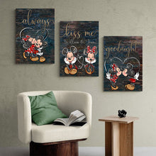 Load image into Gallery viewer, Personalized Disney Couple Mouse Canvas Set Custom Names Gift Idea
