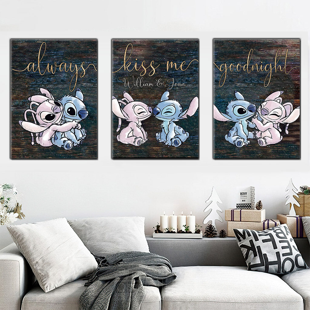 Personalized Ohana Poster & Canvas Set for Couples | Unique Gift