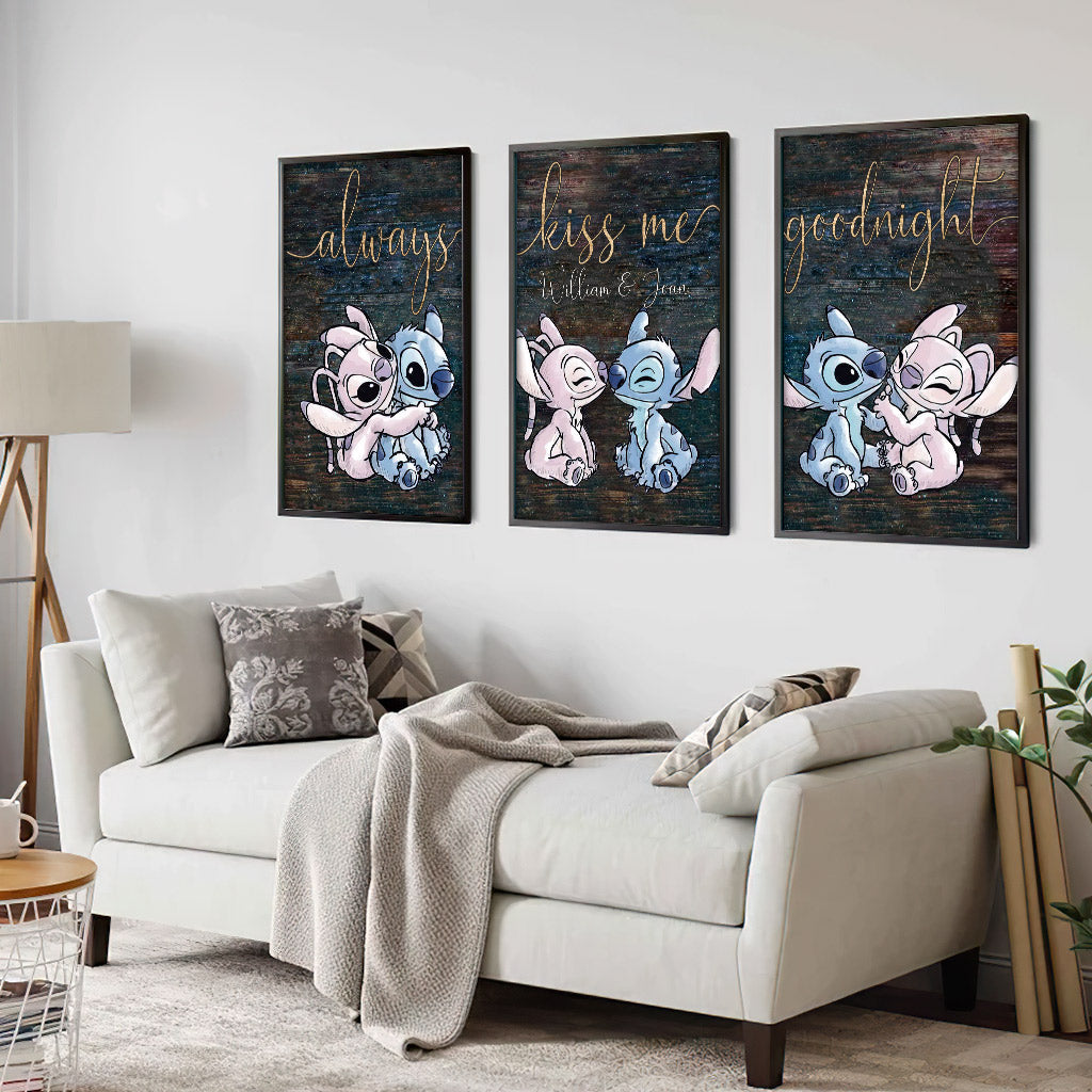 Personalized Ohana Poster & Canvas Set for Couples | Unique Gift