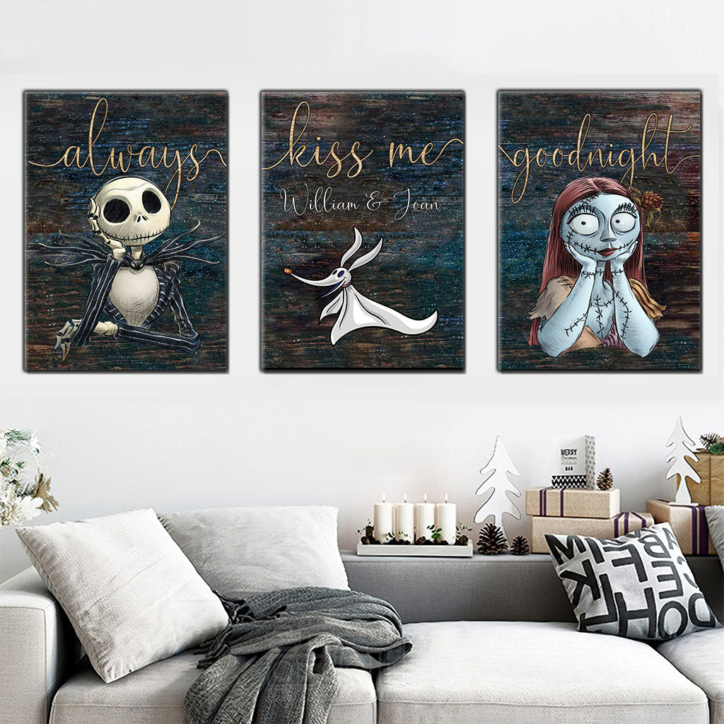 Personalized Couple Nightmare Poster & Canvas Set Gift