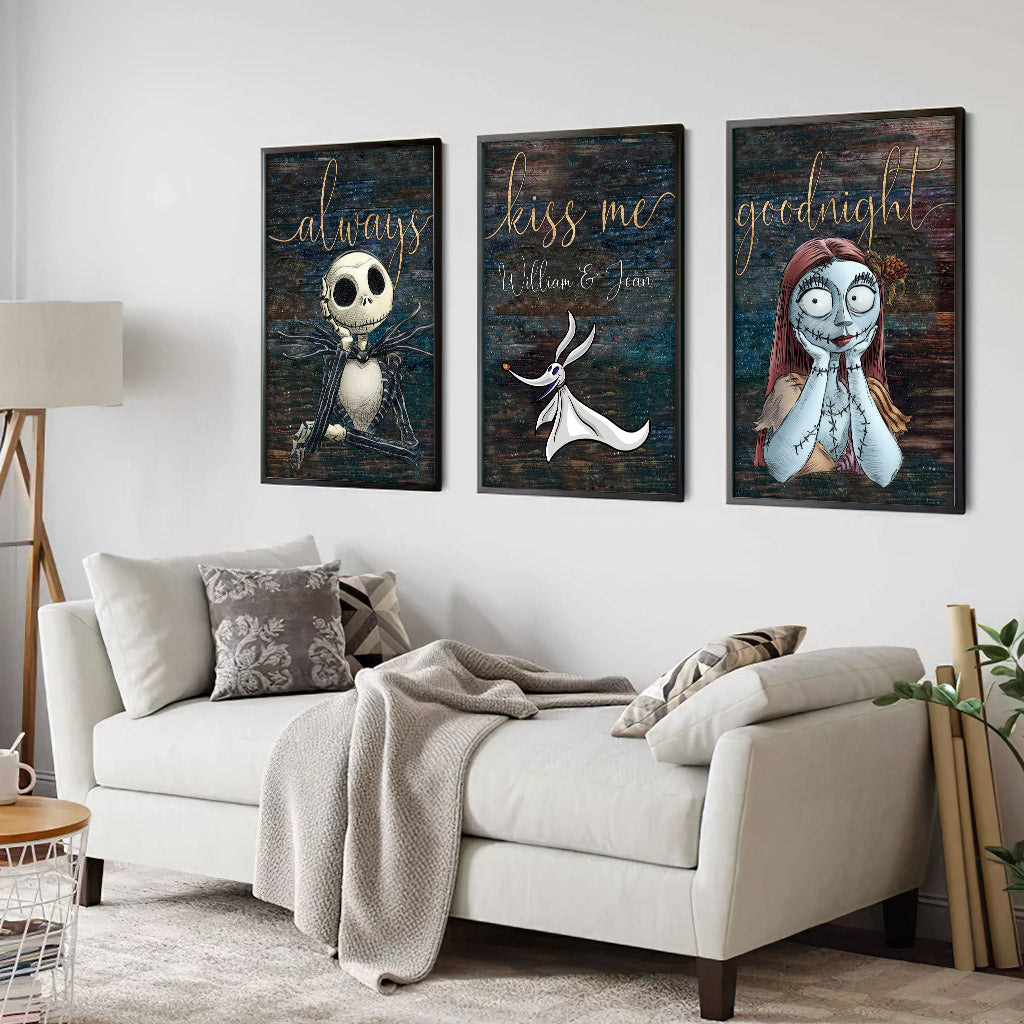 Personalized Couple Nightmare Poster & Canvas Set Gift