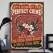 Load image into Gallery viewer, Personalized Mickey Mouse Canvas Art for Couples - Custom Name Gift
