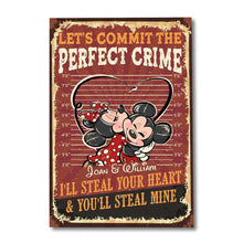 Load image into Gallery viewer, Personalized Mickey Mouse Canvas Art for Couples - Custom Name Gift
