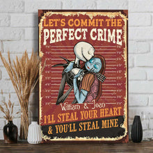 Load image into Gallery viewer, Personalized Canvas Print Let's Commit The Perfect Crime for Couples
