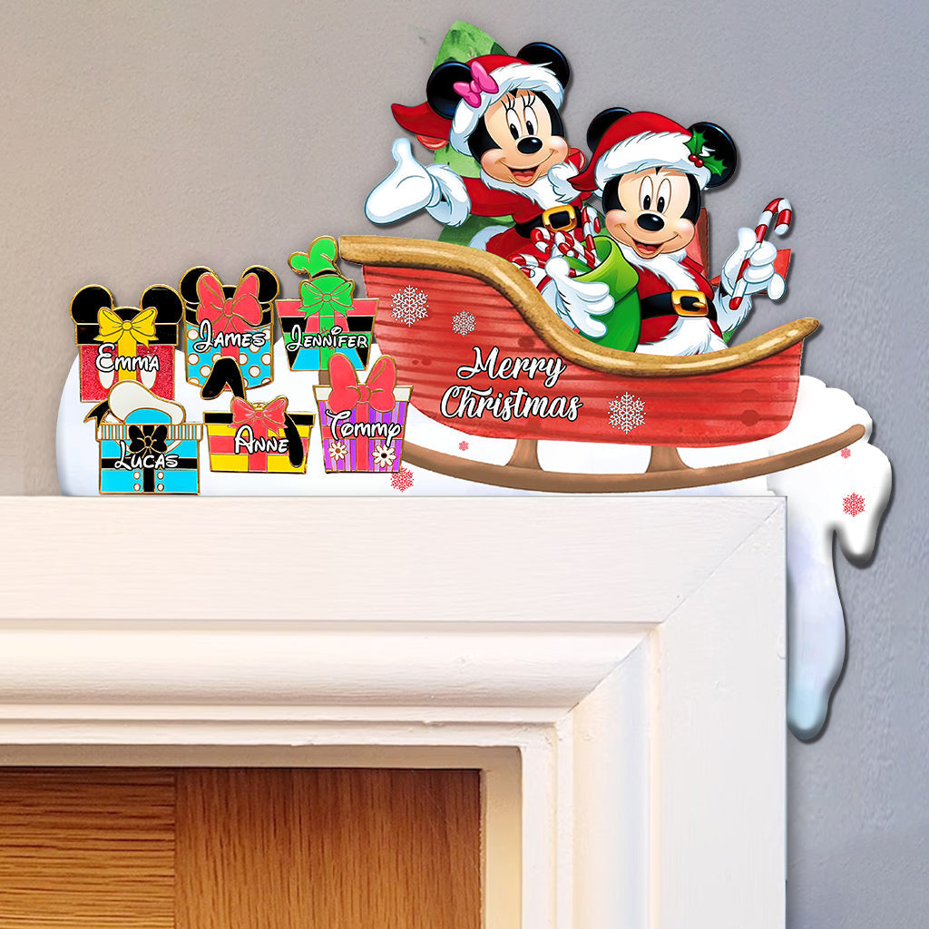 Personalized Merry Christmas Mouse Door Frame Decoration