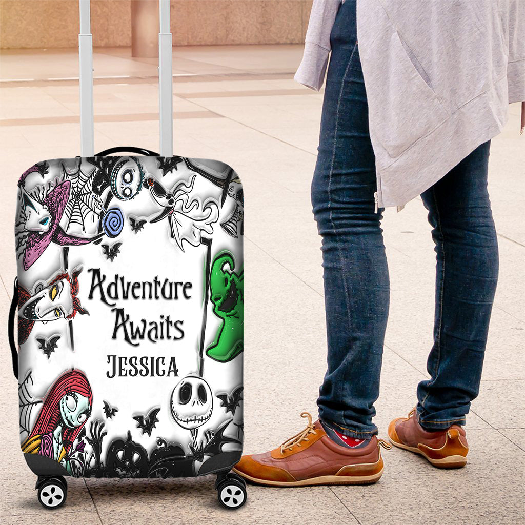 Personalized Nightmare Luggage Cover Custom Name Halloween Gift