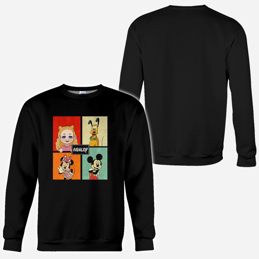 Personalized Disney Character All Over Shirt Custom Name Gift