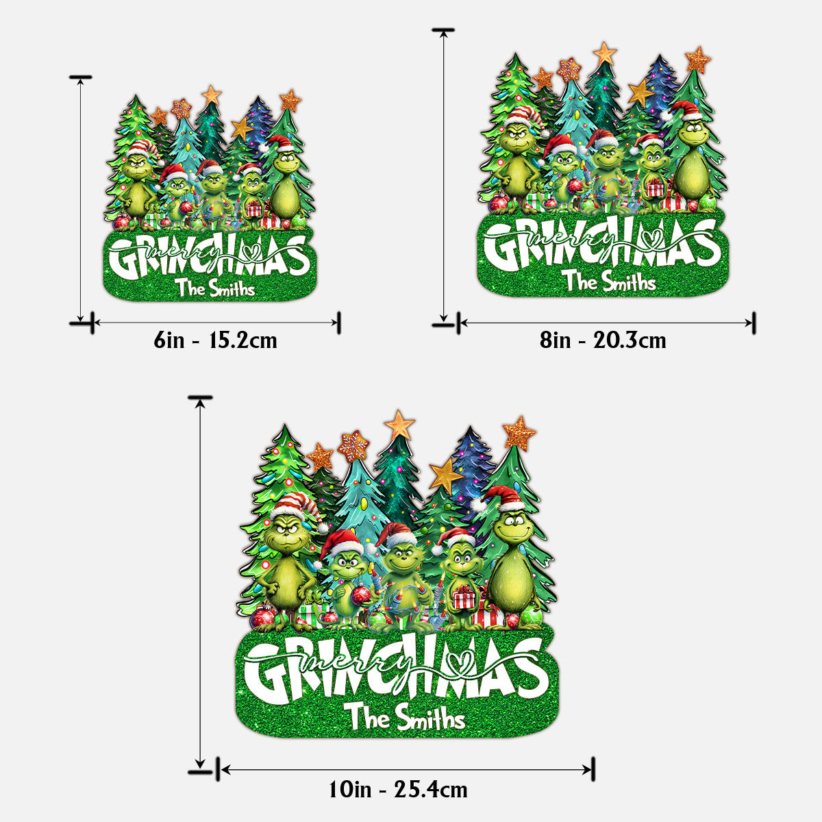 Personalized Merry Grinchmas 2 Layered Wood Sign for Christmas