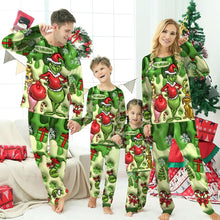Load image into Gallery viewer, Personalized Grinch Christmas Pajamas Set for Family
