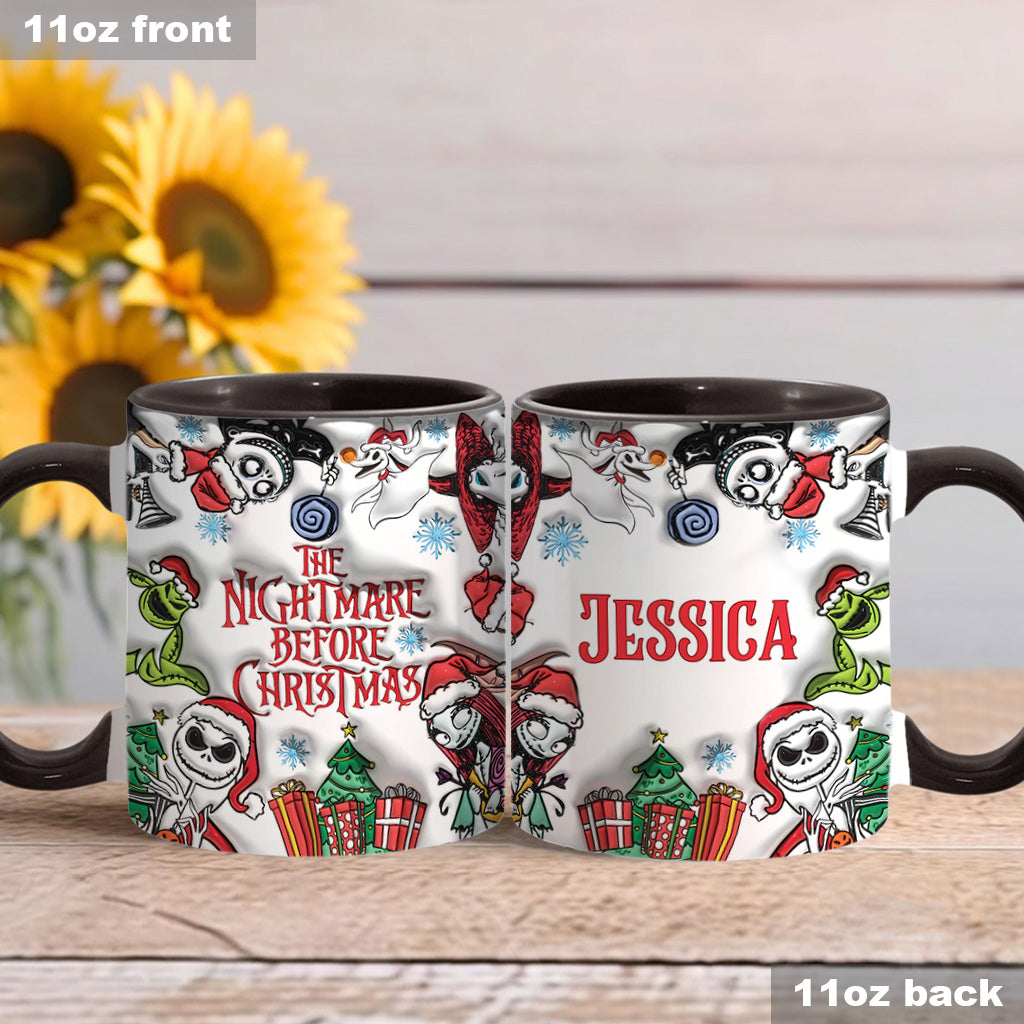 Personalized Nightmare Before Christmas Accent Mug Gift for Halloween & Christmas