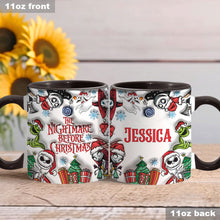 Load image into Gallery viewer, Personalized Nightmare Before Christmas Accent Mug Gift for Halloween &amp; Christmas
