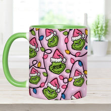 Load image into Gallery viewer, Personalized Christmas Accent Mug with Grinch Design for Kids

