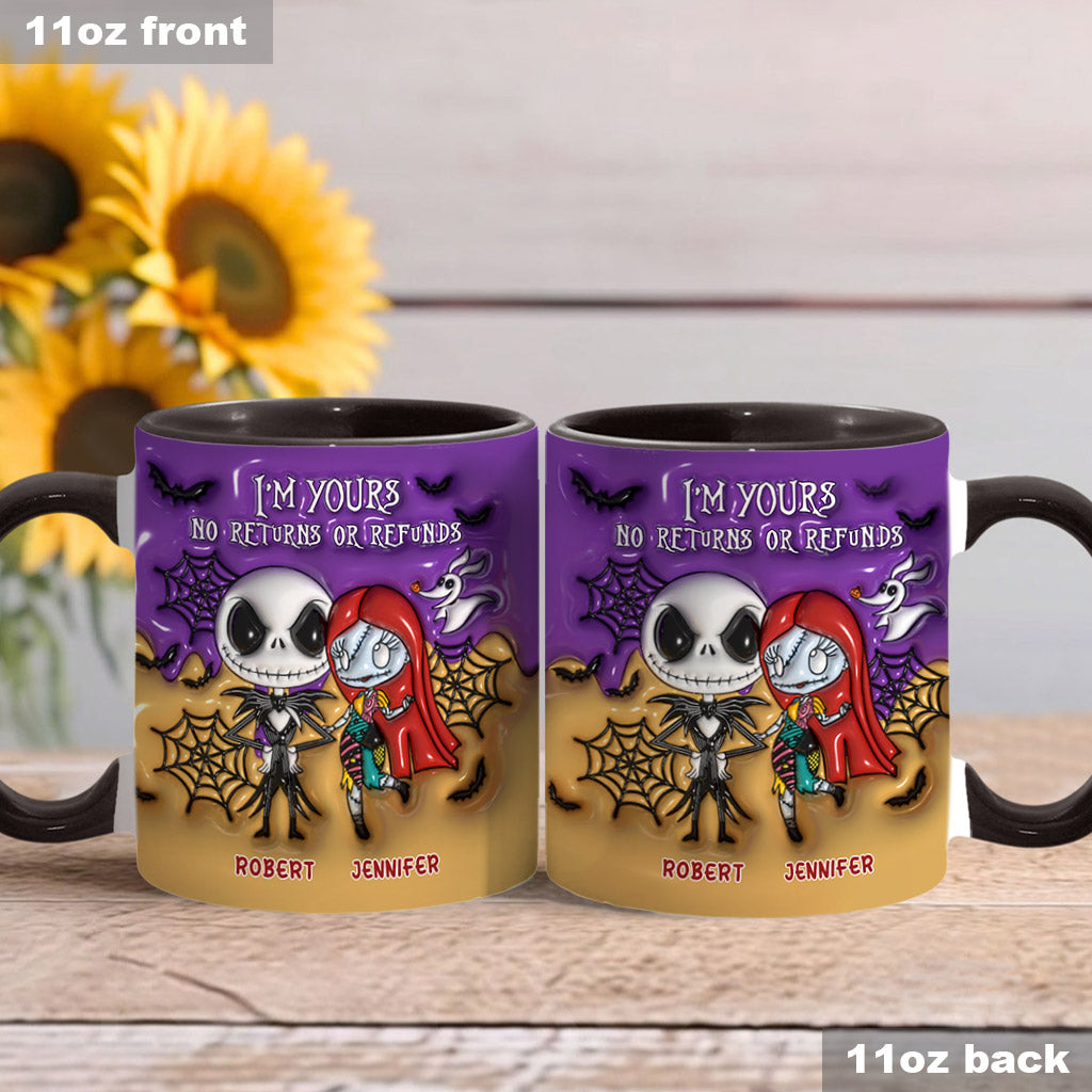 Personalized Nightmare Accent Mug Custom Name Gift for Couples Halloween