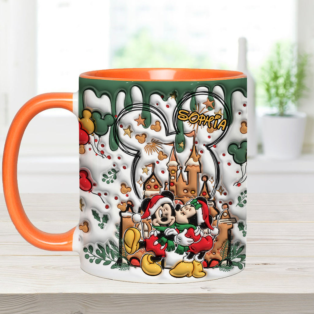 Personalized Christmas Mouse Accent Mug Custom Name Gift